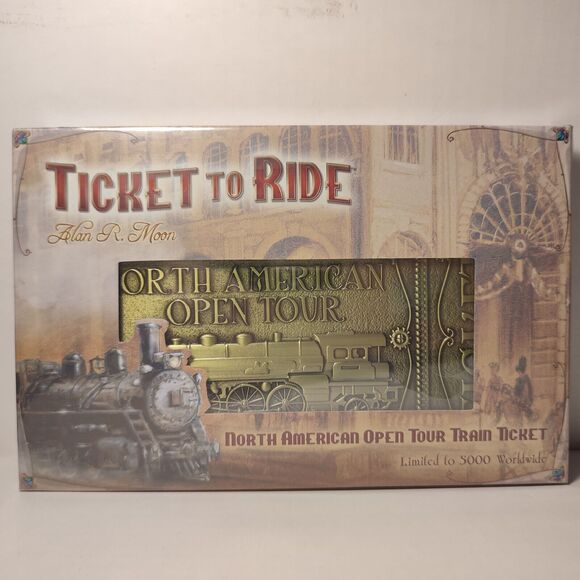 Ticket to Ride North American Open Tour Ticket Metal Card Ingot Figurine - Picture 1 of 6